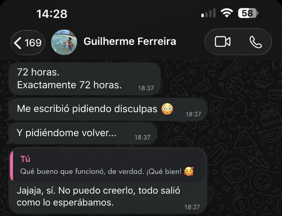 Depoimento de Guilherme por WhatsApp